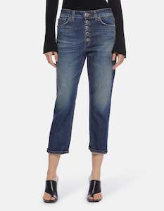 Boyfriend: Dondup - Koons Loose Fit Stretch Denim Jean - Blue