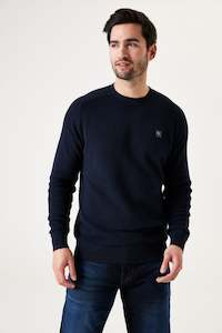 Garcia - Textured Knit Pullover - Dark Moon