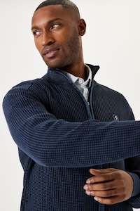 Garcia - Structured Zip Up Cardigan - Dark Moon