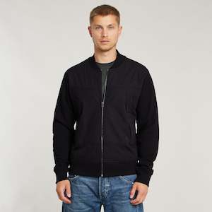 Knits: G-Star Raw - Woven Mix Relaxed Sweater - Dark Black