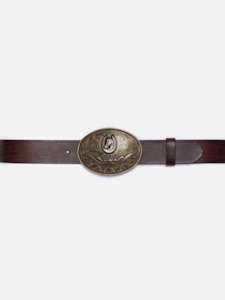 Belts: Nudie - Western Buckle Belt - Dark Brown