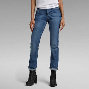 Medium Denim: G-Star Raw - Noxer Straight Jean - Faded Capri