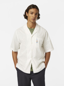 Scotch & Soda - Embroidered SS Relaxed Fit Shirt - White
