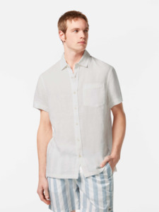 Scotch Soda: Scotch & Soda - Linen SS Shirt - Off White