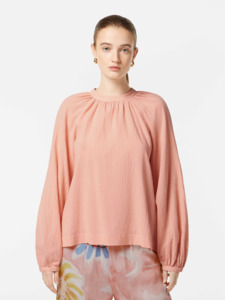 Maison Scotch: Maison Scotch - Bow Detail Top - Peach Pink