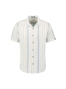 No Excess: No Excess - Revers Collar SS Shirt - Off White