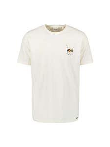 No Excess: No Excess - Splash Embroidered Tee - Natural