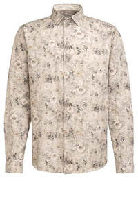 Fil Noir: Fil Noir - Treviso HBD Shirt - Sand Ghost Flowers