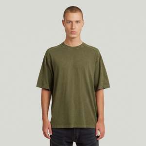 G Star Raw: G-Star Raw - Washed Boxy Tee - Combat Smokey GD