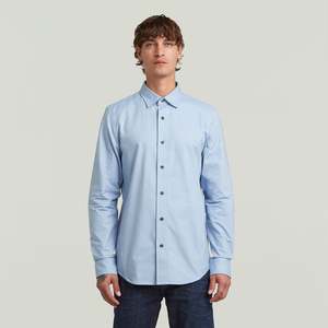 G Star Raw: G-Star Raw - Uniform Slim LS Shirt - Deep Wave/White Oxford