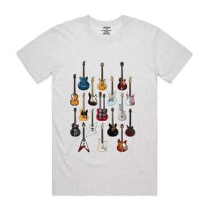 Isthatso: Isthatso - Famous Guitars SS Tee - White Marle