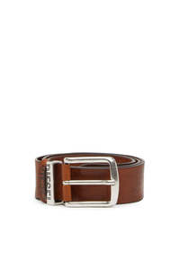 Diesel: Diesel - B-Visible Leather Belt - Brown