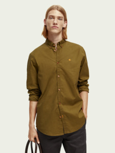 Scotch Soda: Scotch & Soda - Regular Fit Organic Shirt - Military