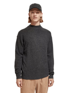 Scotch & Soda - Dropped Shoulder Mock Neck Sweater - Moondust