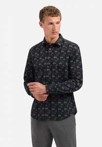 No Excess: No Excess - Abstract Stripe LS Shirt - Night