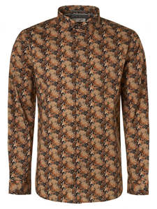 No Excess: No Excess - Dahlia Printed Shirt - Ginger