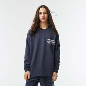 Lacoste - Active Loose Fit LS Tee - Blue
