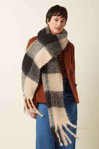 King Louie - Check Scarf Two Tone - Black