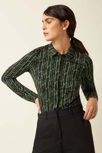 King Louie: King Louie - Blouse Brina - Botanical Green