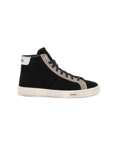 Footwear: Diesel - S-Mydori Mid Cut Sneaker - Black/White