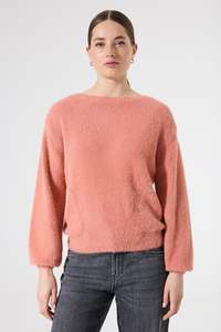 Garcia - Fluffy Knit Pullover - Desert Rose