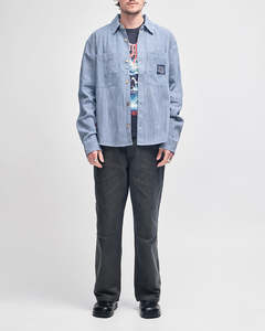 New Season: Deus - Hypernight LS Shirt - Indigo Stripe