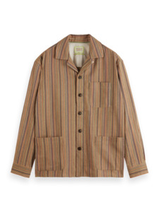 Scotch Soda: Scotch & Soda - Striped Workwear Overshirt - Multi Colour Stripe