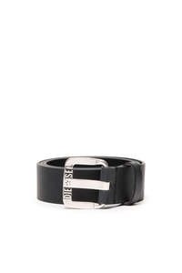 Diesel: Diesel - B-Star II Leather Belt - Black