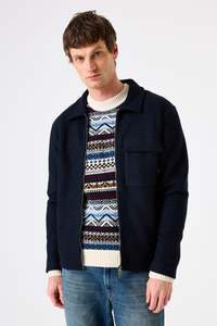 Garcia: Garcia - Boucle Textured Jacket - Blue Graphite