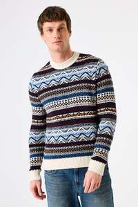 Garcia: Garcia - Jacquard Knit Pullover - Dark Grape