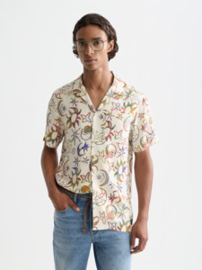 Scotch & Soda - Printed SS Shirt - Cosmic Sky Eggnog