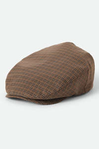 Brixton - Hooligan Lightweight Snap Cap - Grey/Brown/Gold