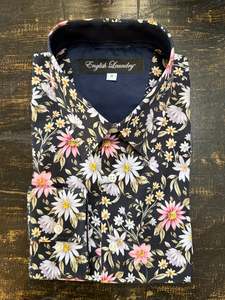 English Laundry - John Lennon LS Shirt - Bright Navy Floral
