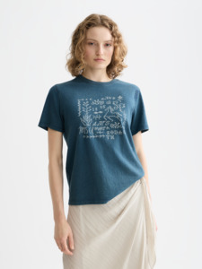 Maison Scotch - Graphic Regular Fit Tee - Indigo