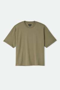 Brixton: Brixton - Baseline Relaxed Tee - Olive Surplus Vintage Wash