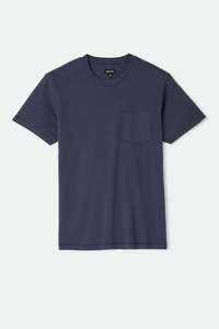 Brixton: Brixton - Baseline Pocket Tee - Washed Navy Vintage Wash