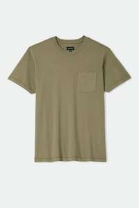 Brixton: Brixton - Baseline Pocket Tee - Olive Surplus Vintage Wash