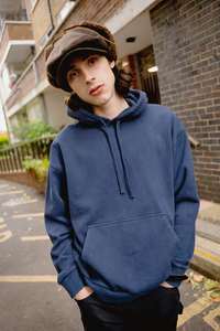 Brixton: Brixton - Baseline Hood Fleece - Washed Navy Vintage Wash