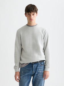 Scotch Soda: Scotch & Soda - Melange Regular Fit Sweatshirt - Grey Heather