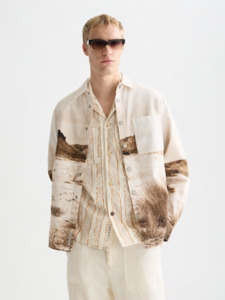 Scotch Soda: Scotch & Soda - Scenery Overshirt - Longhorn Sepia