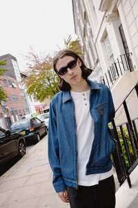Brixton - Mechanic Garage Zip Jacket - Indigo Herringbone