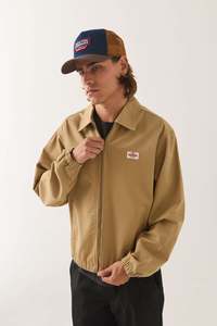 Brixton - Trademark Lightweight Garage Zip Jacket - British Khaki