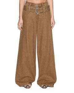 Ksubi: Ksubi - Boyfriend Belted Jean - Rider Brown
