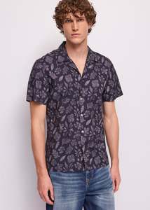Gaudi - Regular Fit Printed SS Shirt - Night Floral