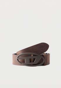 Diesel - B-1DR Matte Oval-D Logo Belt - Brown