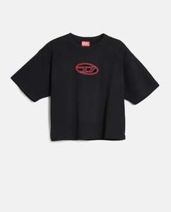 Diesel: Diesel - T-Buxt-Crop-Od T-Shirt - Black