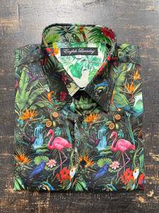English Laundry - John Lennon SS Shirt - Birds Of Paradise Multi