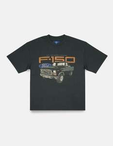 Tees: Gilroy Co. - Ford F-150 Vintage Tee - Vintage Black