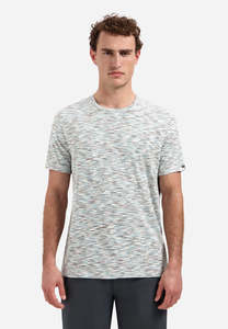 Tees: No Excess -  Space Dye  Stripe Tee - White