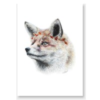 Fox art print by olivia bezett